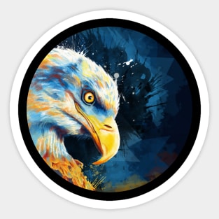 Eagle Eye Digital Bird Painting Sticker